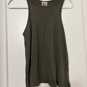 Free People Olive Green Tank Top